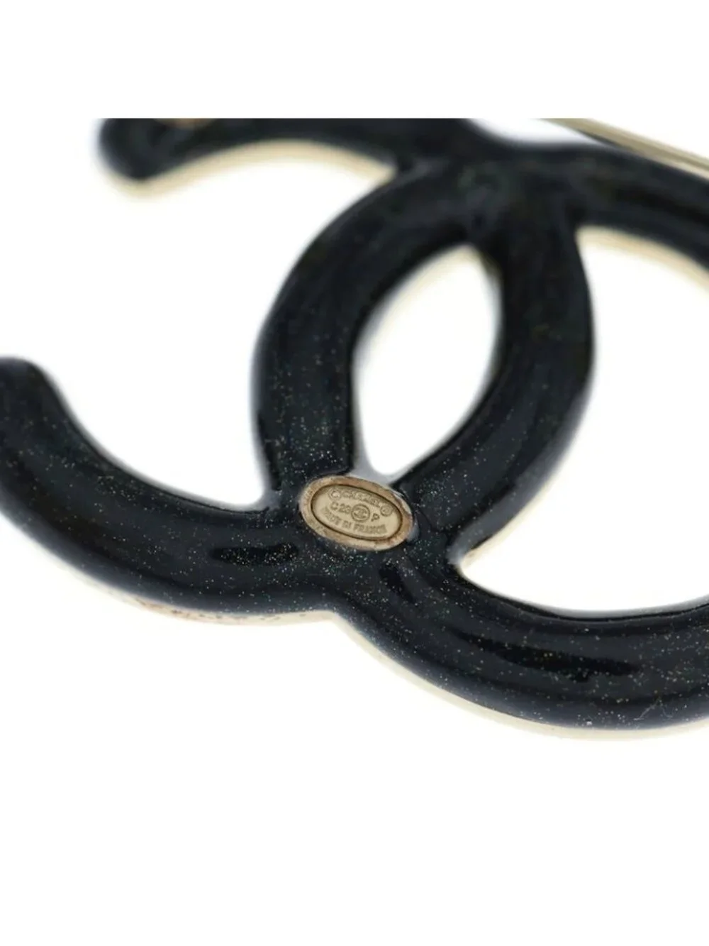 Chanel Coco Mark Rhinestone Brooch Gold GP - Picture 5 of 6